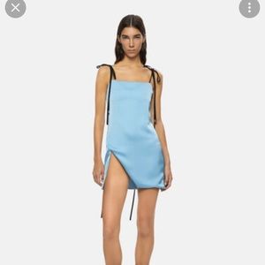 The attico baby blue mini dress